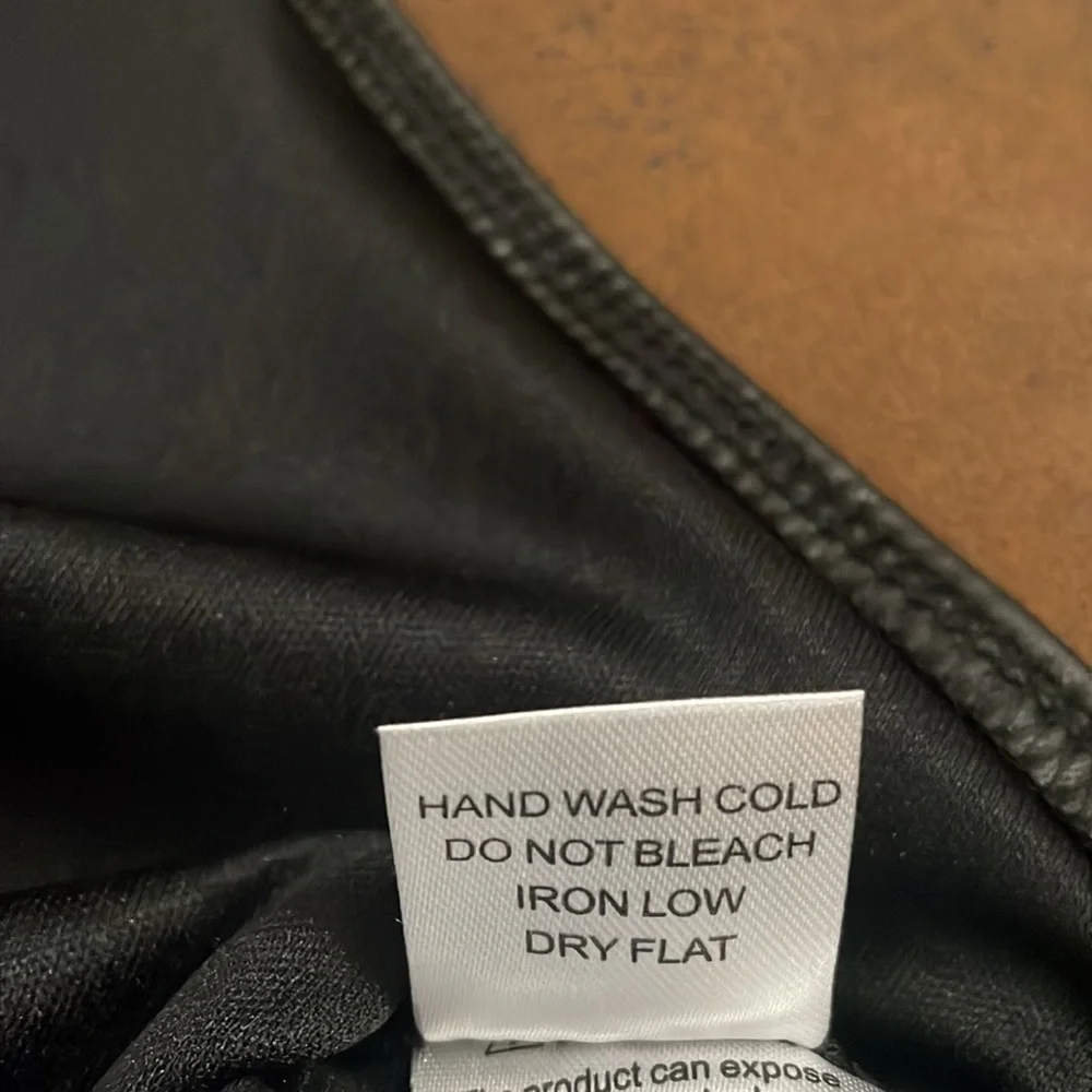 NWT Black Faux Leather Iris Bodysuit - Picture 11 of 12